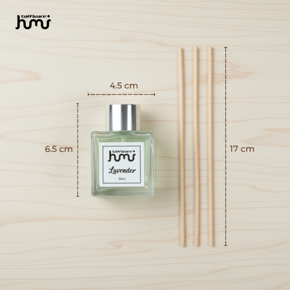 Gambar produk Taffware HUMI Pengharum Ruangan Reed Diffuser 50ml Lavender - DF-100 - 8