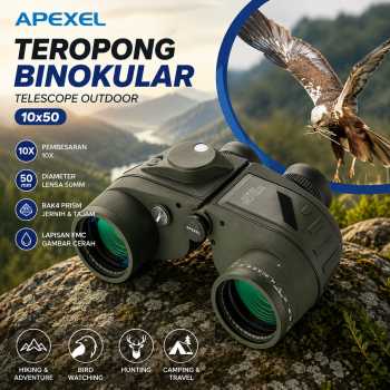 APEXEL Teropong Binokular Telescope Outdoor 10x50 - APL-PB10X50