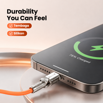 Gambar produk USLION Kabel Charger USB Type C Fast Charging 180 Rotation 2A 1M - USN1M - 3