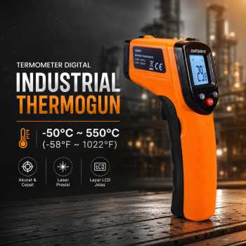 Taffware Termometer Industrial Digital Thermogun Infrared Backlit LCD - CX6001