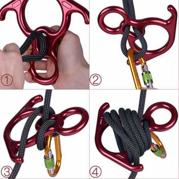 Gambar produk PRO Karabiner Gantungan Carabiner Panjat Tebing Eight Type Oval 50kN - Y50 - 5