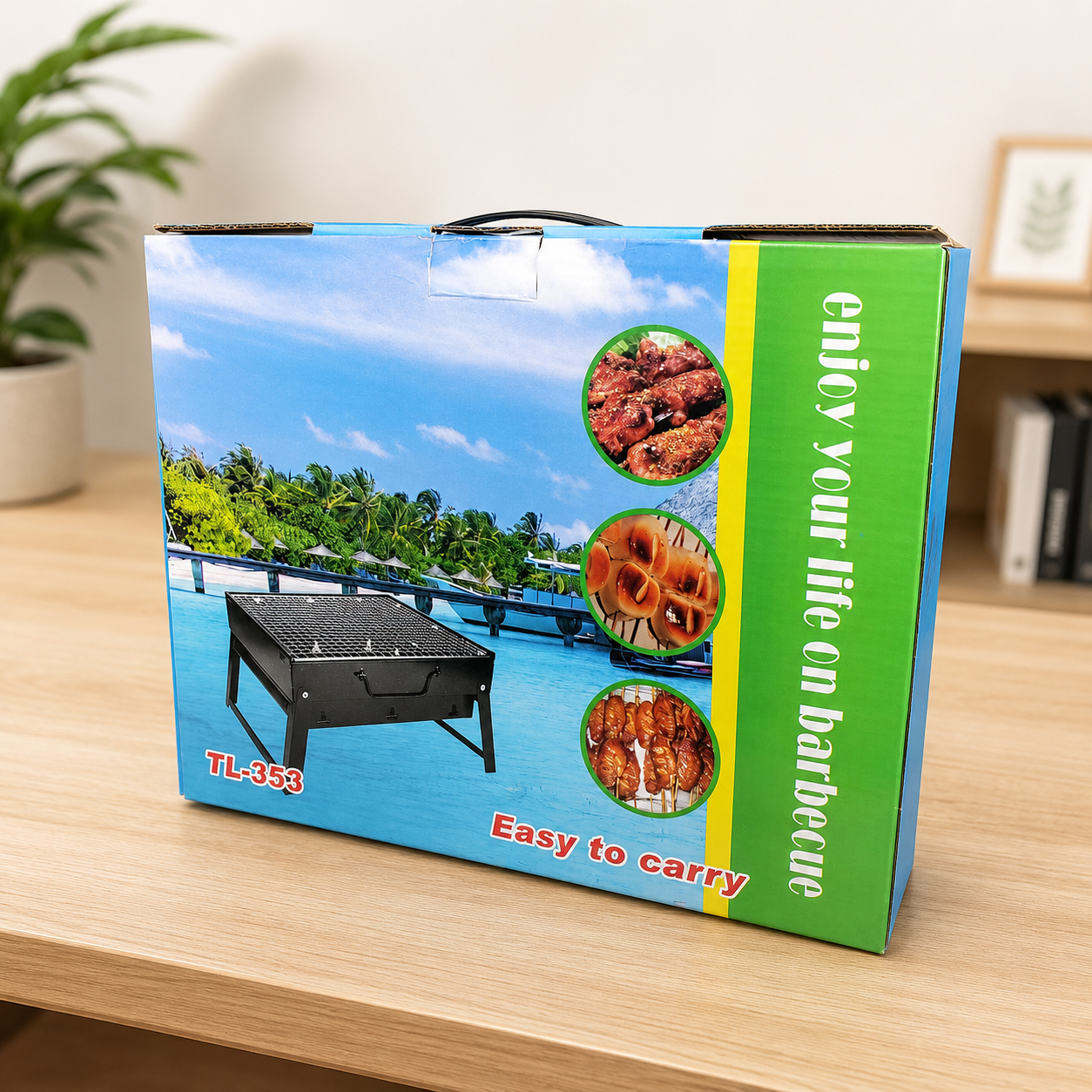 Gambar produk SALDNES Alat Panggang Arang Portable Foldable BBQ Outdoor Grill Stove - TL-353 - Kemasan