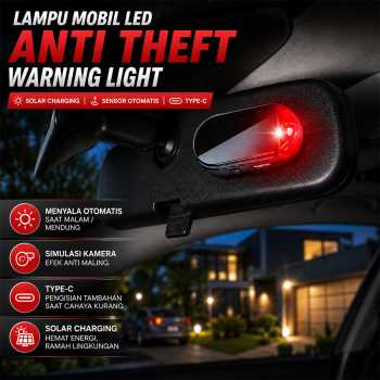 STHI Lampu Hias Mobil LED Anti Theft Warning Light Solar - PA01