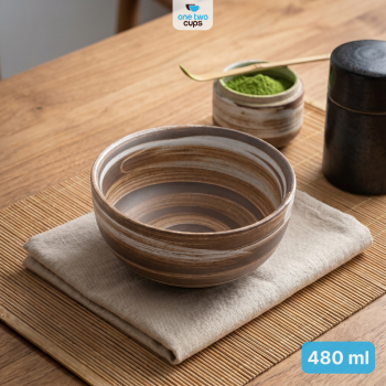 One Two Cups Mangkuk Teh Chawan Japanese Matcha Tea Bowl 480ml - D56