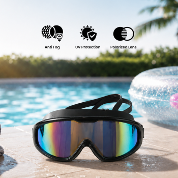 JOUYOU Kacamata Renang Dewasa Polarized Anti Fog UV Panoramic Earplug - JY192
