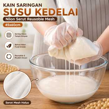 One Two Cups Kain Saringan Susu Kedelai Nilon Serut Reusable Mesh 500 - ZR500