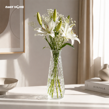 Gambar produk TaffHOME Vas Bunga Botol Kaca Estetik Multifungsi Crystal Flower Vase - FN-22