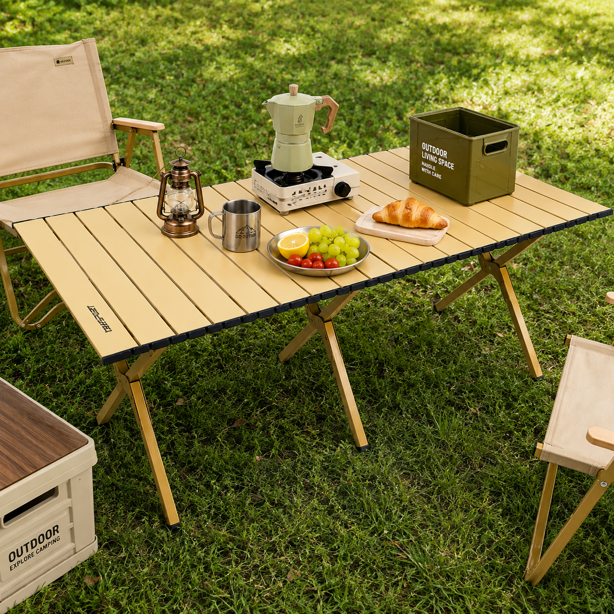 Gambar produk TaffSPORT Meja Lipat Outdoor Piknik Camping Portable 118x59x43.5cm - ST12 - 2