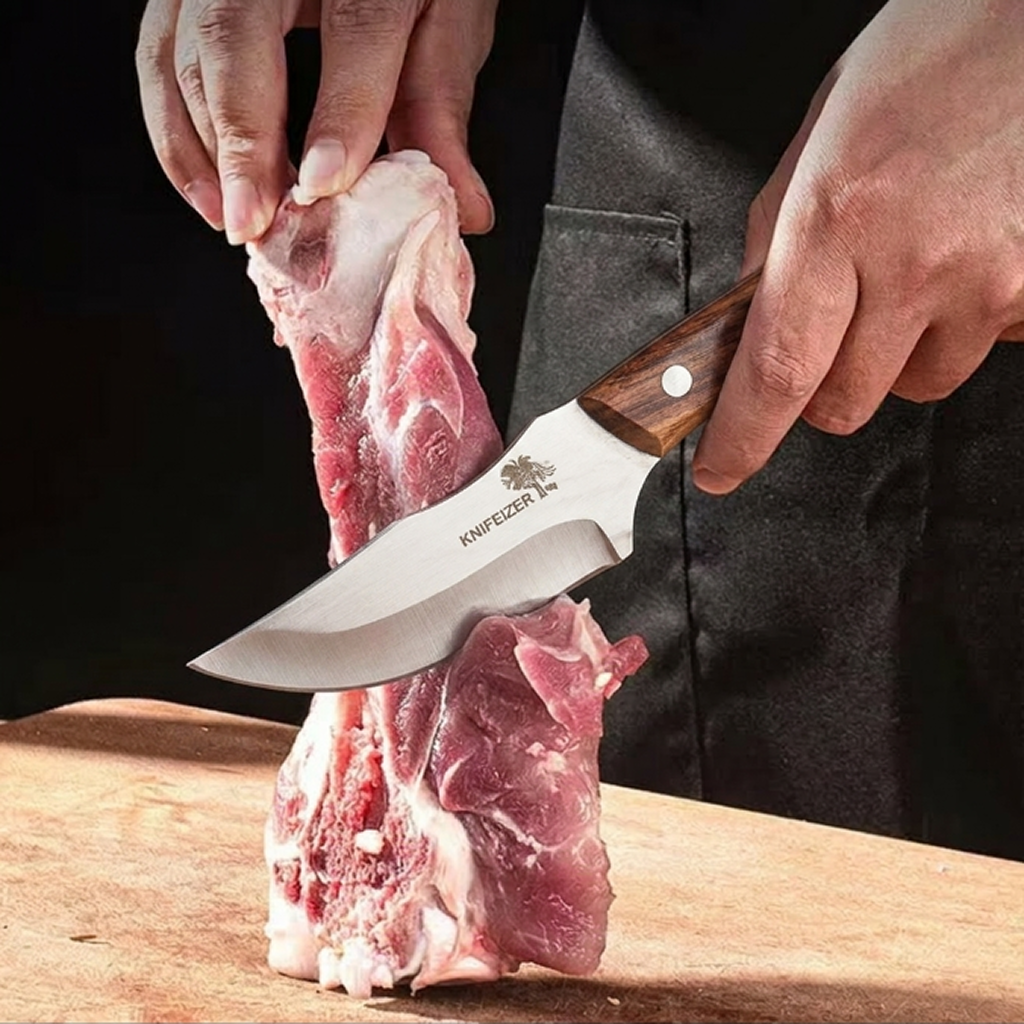 Gambar produk KNIFEZER Pisau Daging Stainless Steel 4Cr13 Forged Butcher Knife - K09 - 6