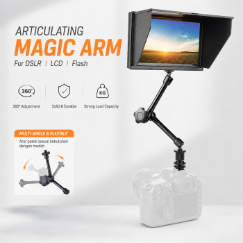 Gambar produk Andoer Articulating Magic Arm Adjustable Metal for DSLR LCD Flash - S-069
