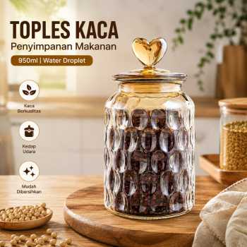 One Two Cups Toples Kaca Penyimpanan Makanan Kedap Udara 950ml - GFS137
