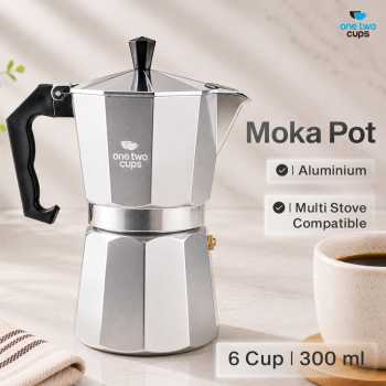 One Two Cups Moka Pot Teko Kopi Espresso Coffee Maker Stovetop - LI25
