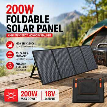 MHP Panel Surya Solar Panel Foldable Monocrystalline 4 Fold 200W - AK-200-4P