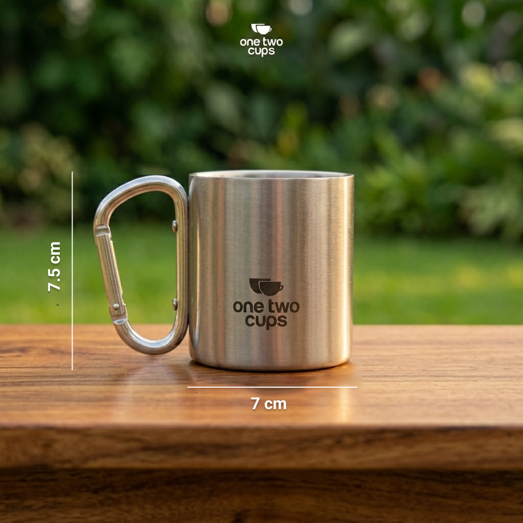 Gambar produk One Two Cups Cangkir Kopi Stainless Steel Carabiner Camping Cup 220ml - C125 - 8