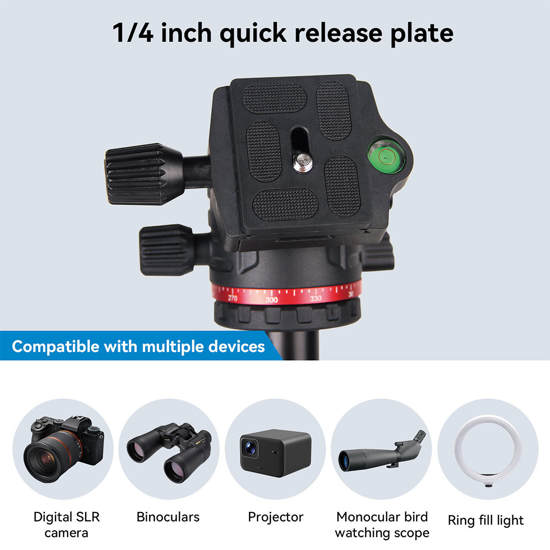 Gambar produk APEXEL Tripod Kamera Profesional Pan Head 360 Panoramic 1.73M - APL-JJ031 - 3