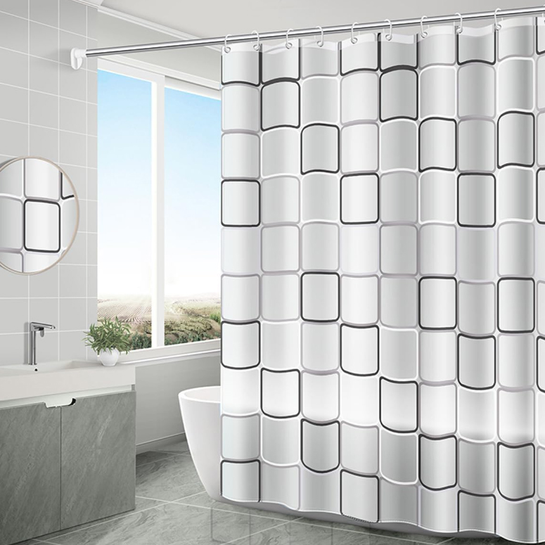 Gambar produk ROWCUT Tirai Shower Kamar Mandi Shower Curtain Partition Bathroom - RO1 - Utama
