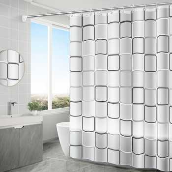 ROWCUT Tirai Shower Kamar Mandi Shower Curtain Partition Bathroom - RO1
