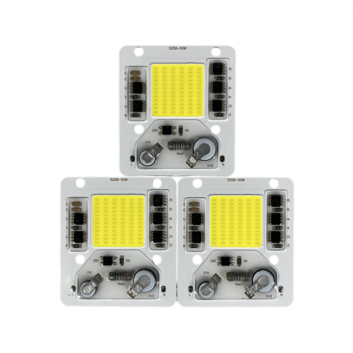 Gambar produk TaffLED Chip LED Lampu COB Floodlight Spotlight 6500K 220V 50W 3 PCS - COB5258-AC220-50 - 1