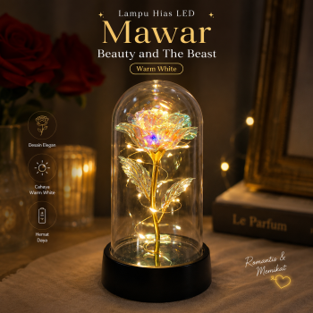 BOFEI Lampu Meja Hias LED Mawar Beauty and The Beast Warm White - BF01