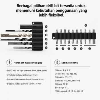 Gambar produk Mijia Bor Listrik Brushless Cordless 2 50 Nm 1700 RPM 14.4V 1900mAh - MJWSDZ002QW - 6