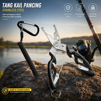 Pesca Tang Kail Pancing Stainless Steel Hook Remover with Carabiner - J1353