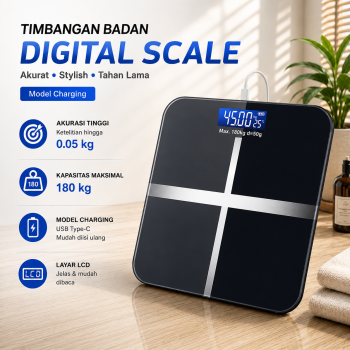 LIFEHOOD Timbangan Badan Digital Scale 0.05kg 180kg - SC-08
