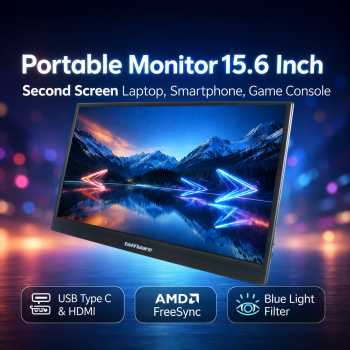 Taffware Portable Monitor 15.6 Inch IPS FHD 60Hz HDR10 HDMI Type C - HF-60