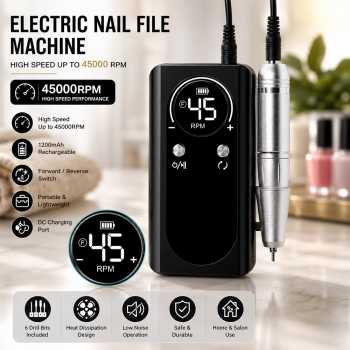 WG Alat Kikir Kuku Elektrik Nail Polish Drill Machine 45000RPM 1200mAh - V2
