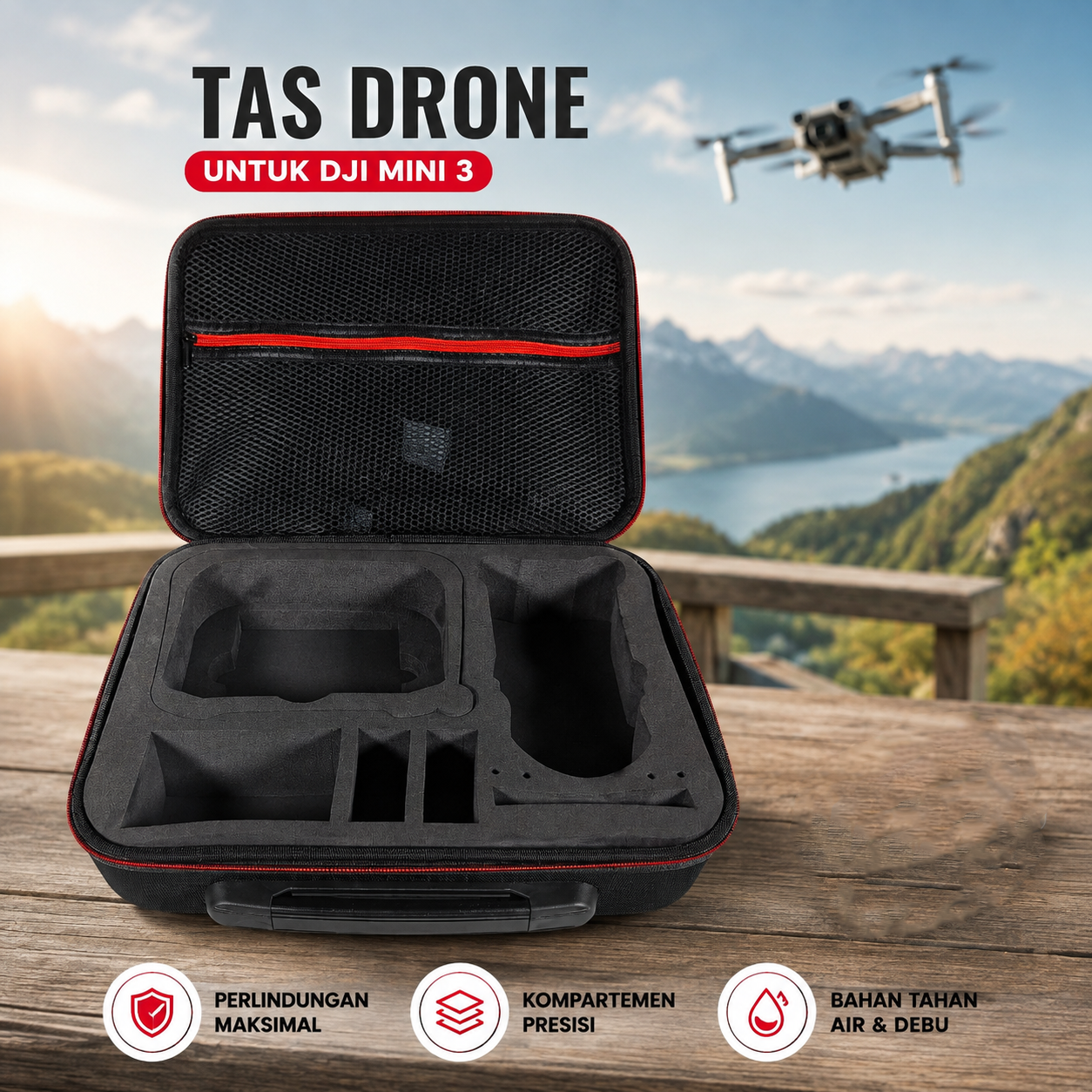 Gambar produk ZORBES Tas Drone Protective Storage Case for DJI Mini 3 - ZB3 - Utama