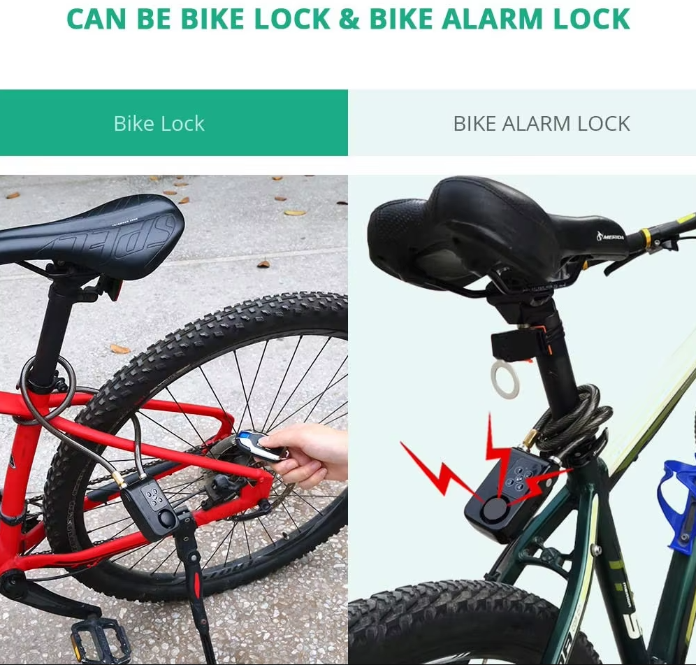 Gambar produk Zecure Gembok Sepeda Elektrik Anti Maling Alarm Lock 4Digit with Remot - Y787R - 2