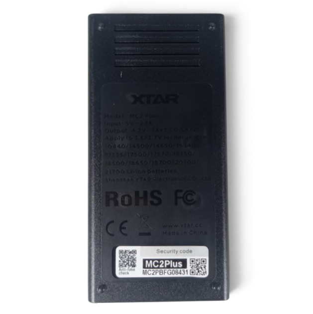 Gambar produk XTAR Charger Baterai 2 Slot 14500 18650 21700 Li-Ion Type C - MC2 Plus-C KT - 2