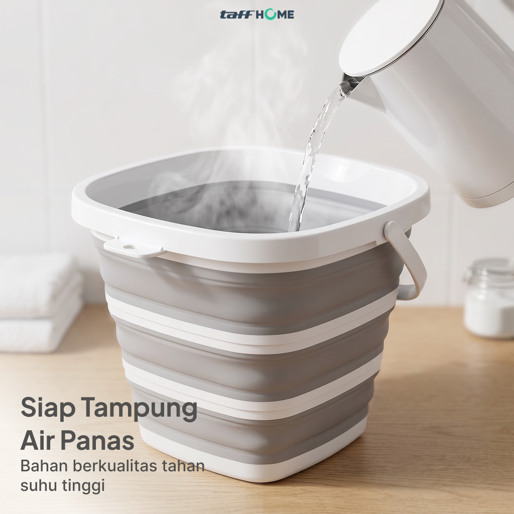 Gambar produk TaffHOME Ember Lipat Water Bucket Foldable Collapsible 10L - ST362 - 2