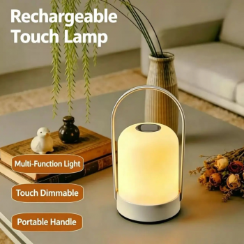 BRILOBER Lampu Meja Hias Touch LED Rechargeable 1200mAh Tri Color - BRF50