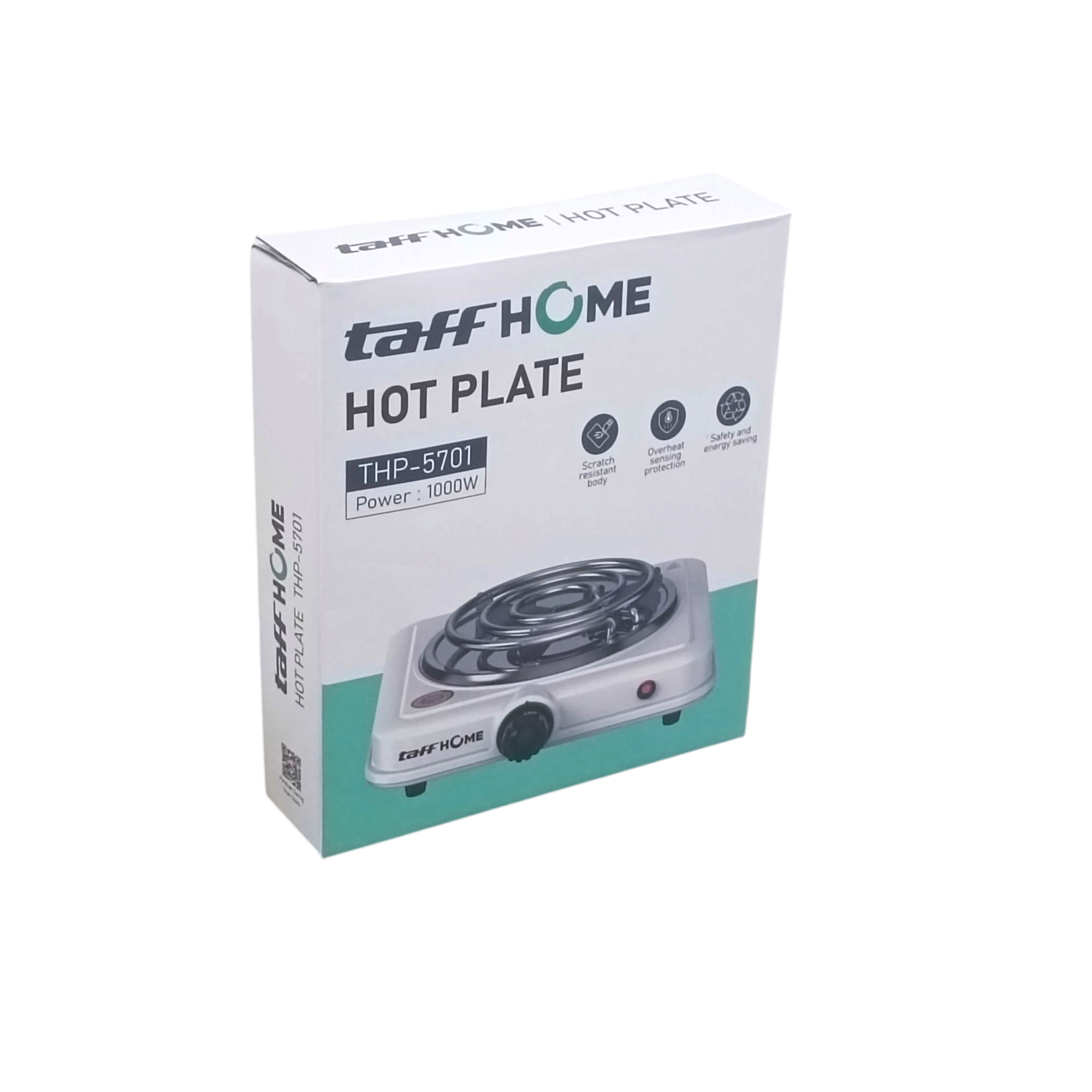 Gambar produk TaffHOME Kompor Listrik 1 Tungku Mini Portable Coil Hot Plate 1000W - THP-5701 - Kemasan