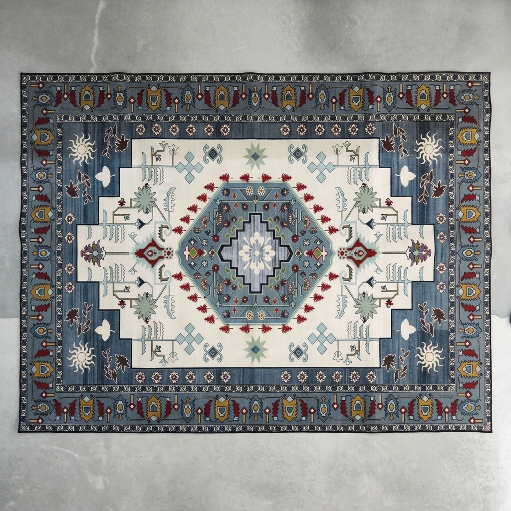 Gambar produk TaffHOME Karpet Lantai Permadani Persian Pattern Polyester 1.6x2.3M - BQ110 - 1