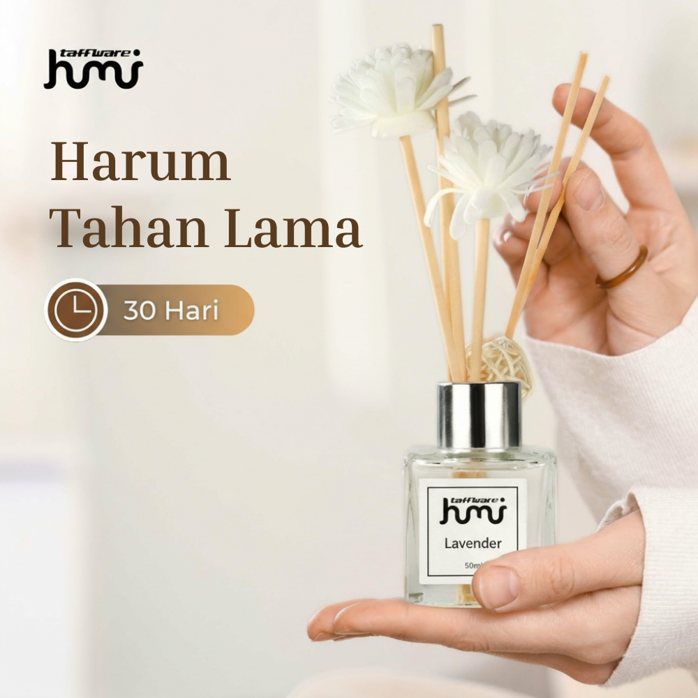 Gambar produk Taffware HUMI Pengharum Ruangan Reed Diffuser 50ml Lavender - DF-100 - 2