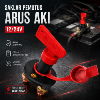YUJI Saklar Pemutus Arus Aki Battery Main Switch Engine Cut Off 12/24V - M10