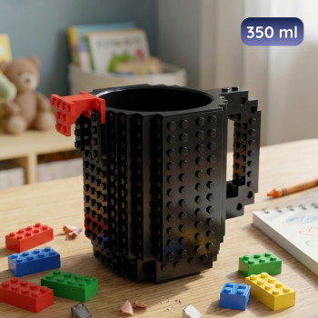 Gambar produk VKTECH Cangkir Minum Anak Block Build-On Brick Toy Mug 350ml - 936SN