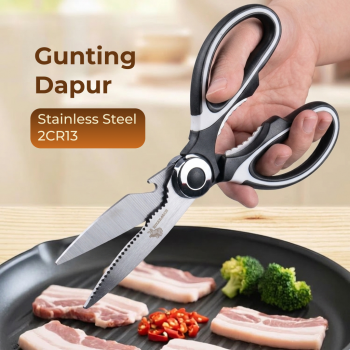 KNIFEZER Gunting Daging Dapur Kitchen Meat Scissors Stainless Steel - 038