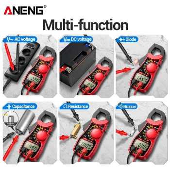Gambar produk ANENG Digital Multimeter Tang Ampere Voltage NCV Tester Clamp 600V - MT87 - 3