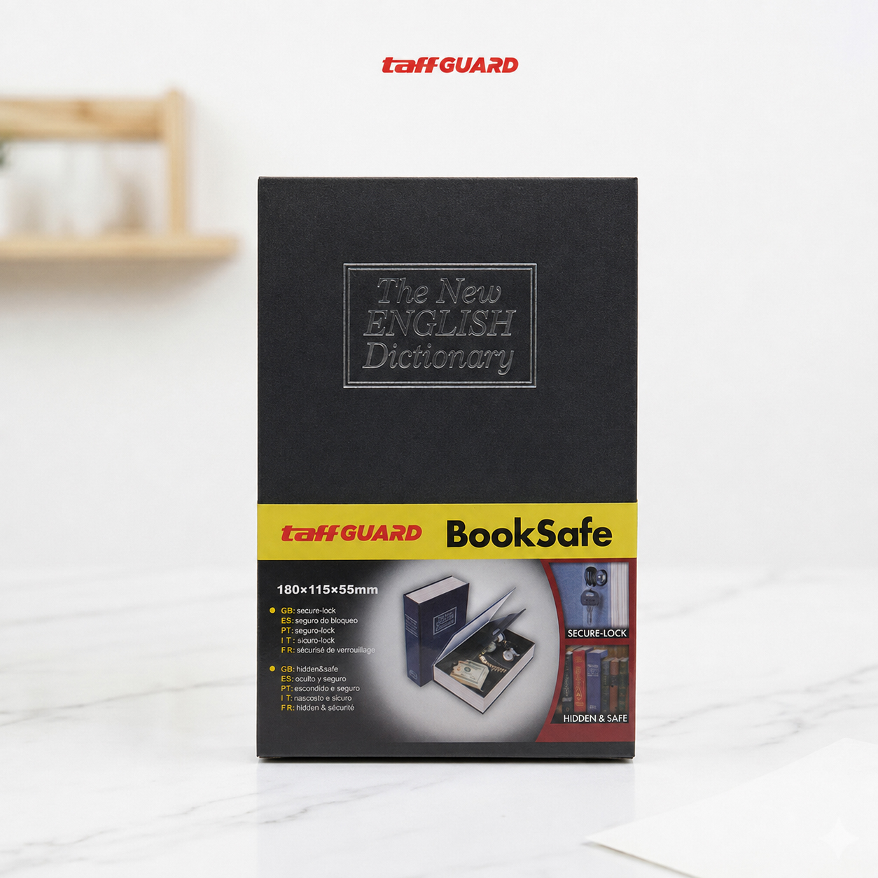 Gambar produk TaffGUARD Brankas Buku Kamus Kunci Manual Anti Maling Hidden Safe Box Kecil - KB-10L - Kemasan