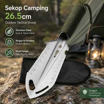 Chinlin Sekop Camping Survival Tactical Self Defense Shovel 26.5cm - HW901