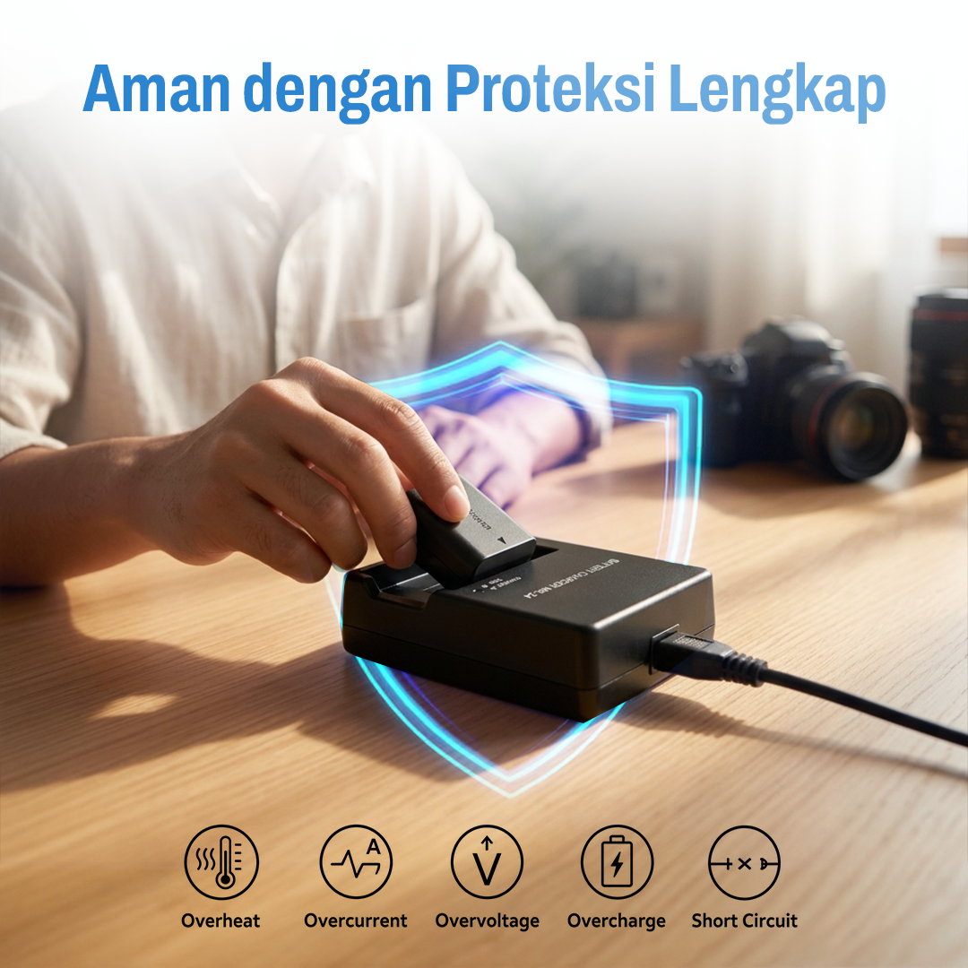 Gambar produk BRDRC Charger Baterai Kamera MH-24 for Nikon P7000 D5100 D5200 D5300 - BR100 - 4