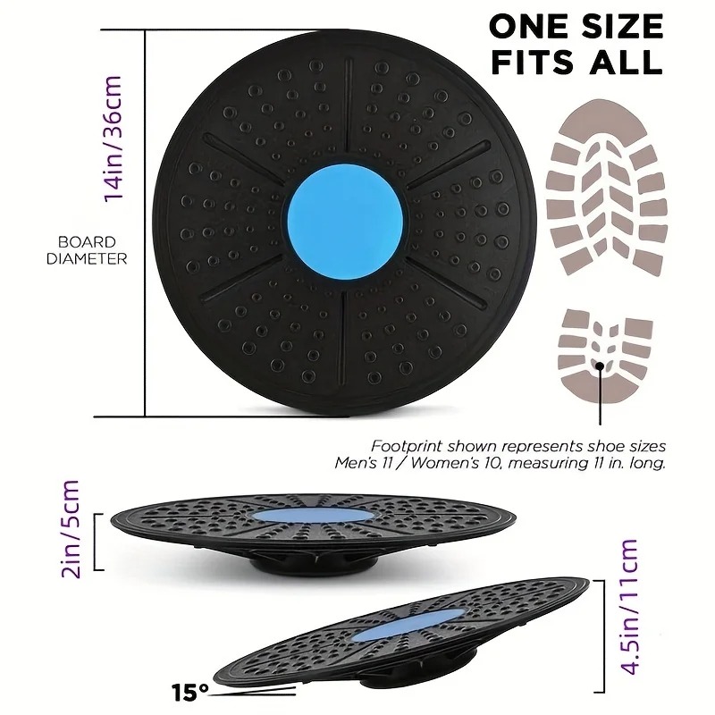 Gambar produk Cloisonne Balance Board Yoga Fitness Wobble Disc Core Anti Slip - WG-10 - 5