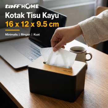TaffHOME Kotak Tisu Kayu Multifungsi Tissue Box 16x12x9.5cm - ZJ06