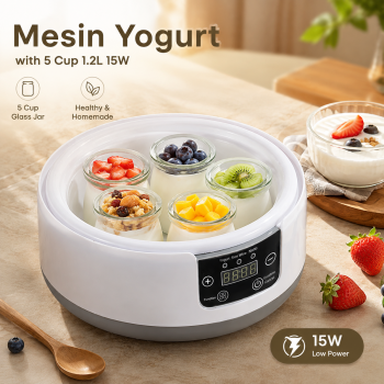 SKYMEN Mesin Pembuat Yogurt Maker Electric with 5 Cup 1.2L 15W - DL-002