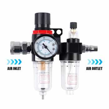 Gambar produk Ge Air Filter Regulator Pneumatic Kompresor G1/4 Konektor SM PM20 - AFC-2000 - 1