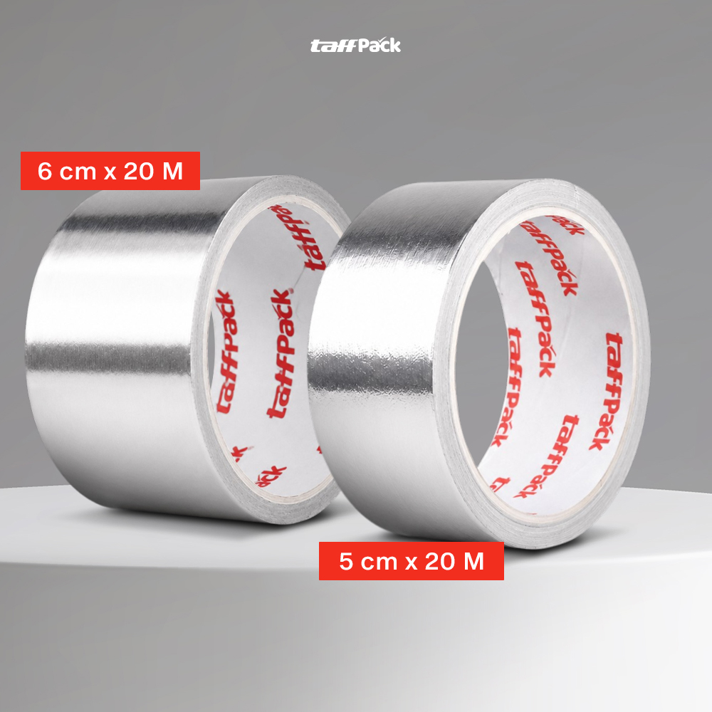 Gambar produk TaffPACK Lakban Aluminium Foil Tape Tahan Panas Anti Bocor 0.06mm 6cmx20M - INU161 - 6