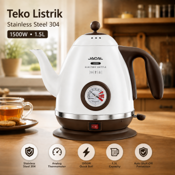 JACAL Teko Listrik Kopi Pemanas Air Temperature Display 1500W 1.5L - GL-303