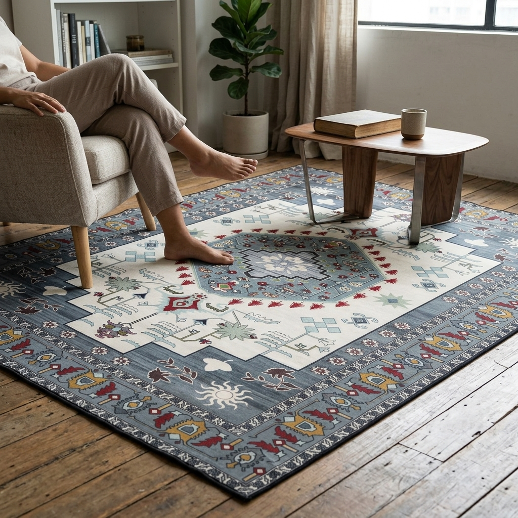 Gambar produk TaffHOME Karpet Lantai Permadani Persian Pattern Polyester 1.6x2.3M - BQ110 - 3